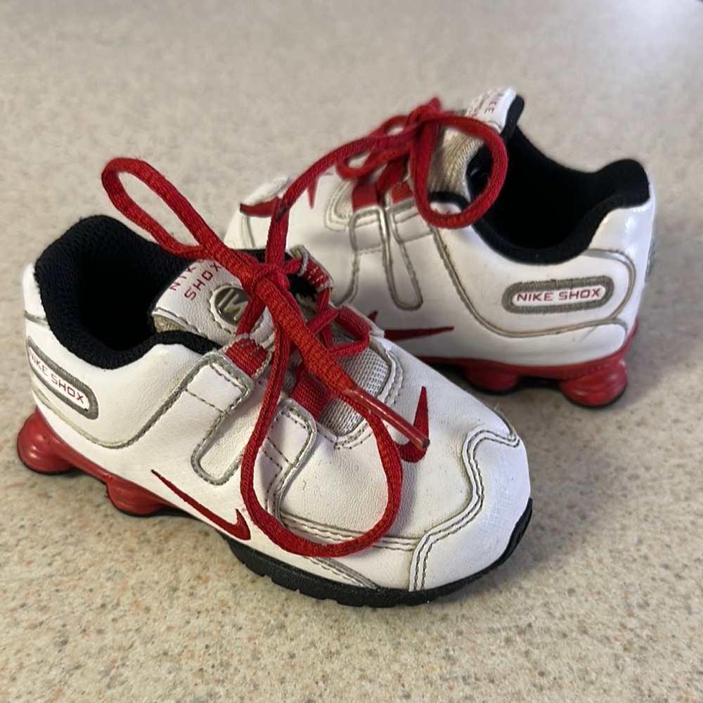 Nike White and Red Athletic Sneakers